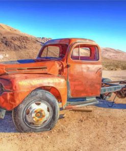 Aesthetic Truck In Desert paint by numbers