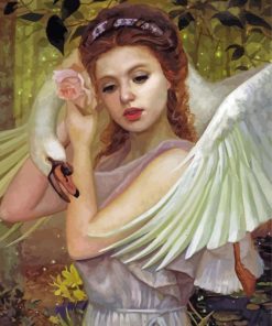 Woman And Swan paint by numbers