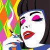 Aesthetic Cool Smoking Woman paint by numbers