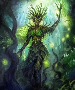 Dryad Nymph paint by numbers