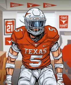 Texas Footballer paint by numbers