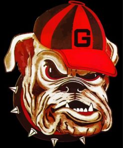 Bulldog With Hat paint by numbers