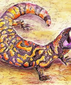 Gila Monster paint by numbers
