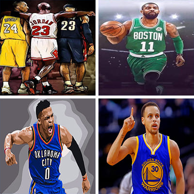 nba paint by Numbers