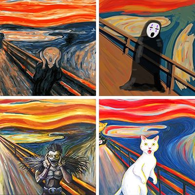 the  scream Painting by numbers 