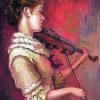 Vintage Lady Violinist paint by numbers
