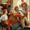 Western Gun Fights Art paint by numbers