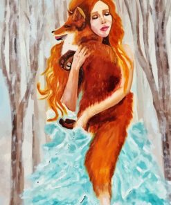 Woman Hugging Fox paint by numbers