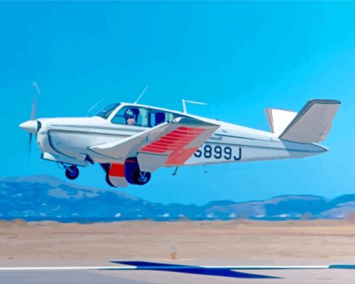Beechcraft Bonanza Airplane paint by numbers