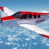 Flying Beechcraft Bonanza Airplane paint by numbers