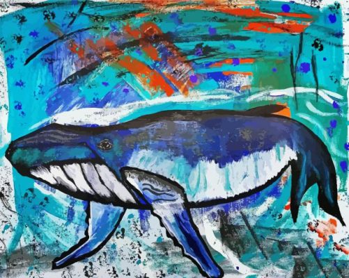 Abstract Whale Illustration paint by numbers