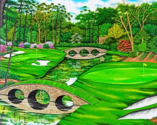 Amen Corner Golf paint by numbers