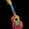 Colorful Ukulele Guitar paint by numbbers