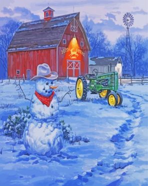 Country Christmas paint by number