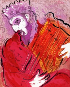 Davids Harp By Marc Chagall paint by numbers