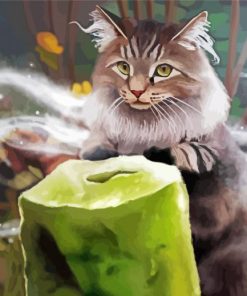 Magical Cat Illustration paint by numbers