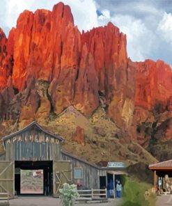 Supersition Mountain paint by numbers