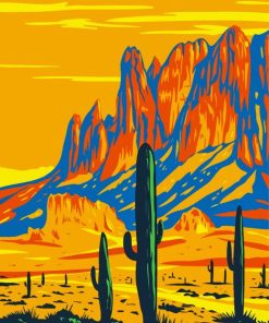 Superstition Mountain paint by numbers