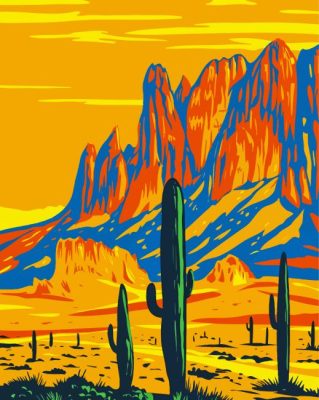 Superstition Mountain paint by numbers