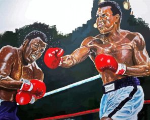 Muhammad Ali vs Joe Frazier paint by numbers