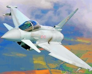 Aesthetic Eurofighter Typhoon paint by numbers