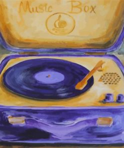 Vintage Record Player paint by numbers