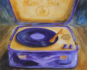 Vintage Record Player paint by numbers