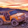 Orange Ford Bronco paint by numbers