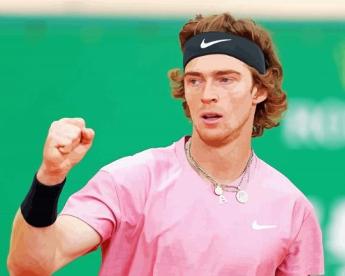 The Tennis Player Andrey Rublev paint by numbers 