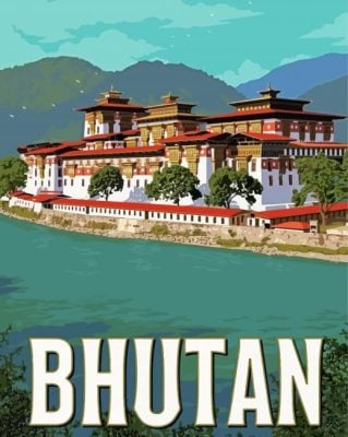 Bhutan Poster paint by numbers