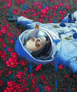 Astronaut Skull paint by numbers