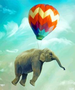 Flying Elephant paint by numbers