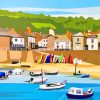 Mousehole Cornwall Cornwall Mouse Hole Harbour illustration paint by numbers