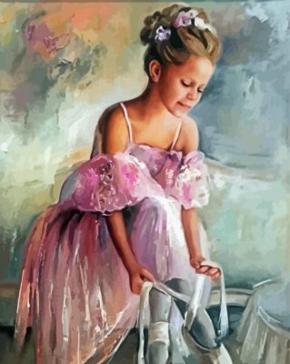 Pink Ballerina paint by numbers