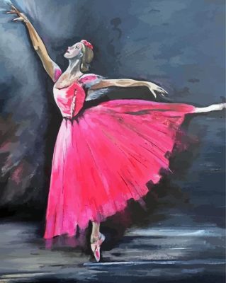 Pink Ballerina Dancer paint by numbers