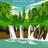 Plitvice Lakes National Park Poster paint by numbers