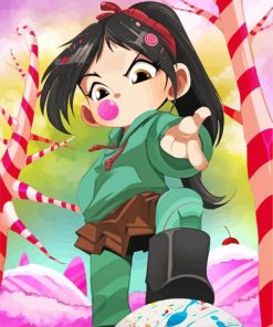Vanellope Von Schweetz Wreck It Ralph Character paint by numbers