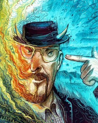 Abstract Walter White paint by numbers