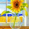 Aesthetic Beach Sunflower paint by numbers