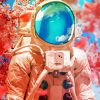 Floral Astronaut paint by numbers