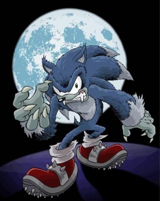 Sonic Werewolf paint by numbers