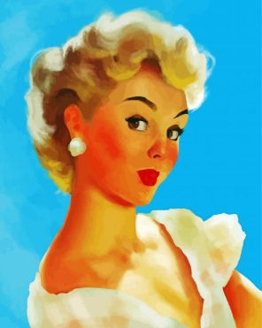 Gorgeous Lady By Gil Elvgren paint by numbers