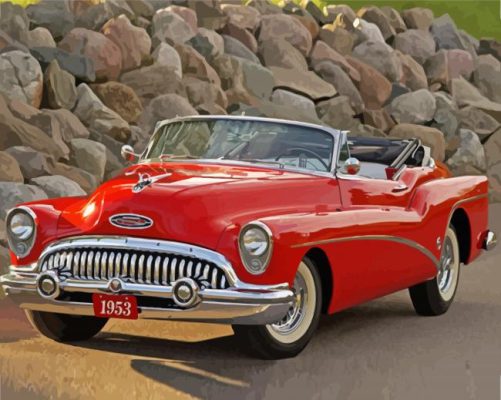 Red Buick paint by numbers