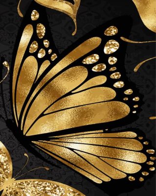 Golden Butterfly paint by numbers