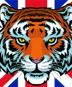 Aesthetic Patriotic Tiger paint by numbers