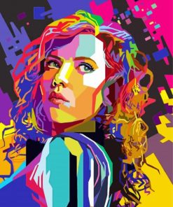 Aesthetic Scarlett Johansson Pop Art paint by numbers
