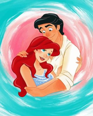 Ariel And Prince Eric paint by numbers