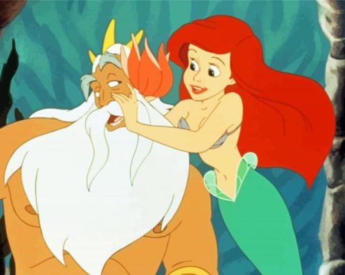 Ariel With Her Father paint by numbers