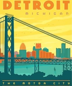 Detroit Poster paint by numbers