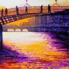 Halfpenny Bridge Dublin Sunset paint by numbers